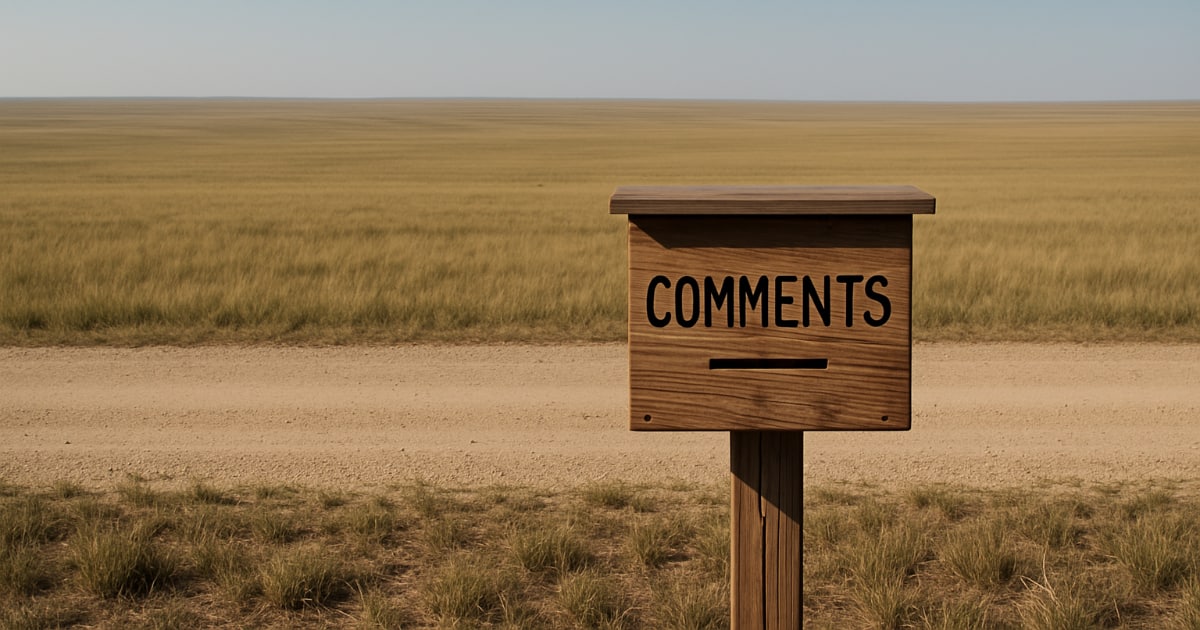 This blog has a comment system